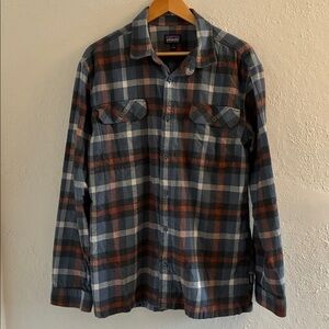 Patagonia Organic Cotton Plaid Shirt - Blue, Brown, White